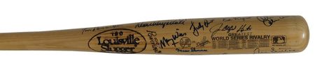 Lot #1470 NY Yankees and Dodgers Greats Baseball Bat - Image 1