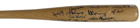 Lot #1470 NY Yankees and Dodgers Greats Baseball Bat - Image 2