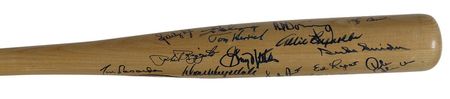 Lot #1470 NY Yankees and Dodgers Greats Baseball Bat - Image 3