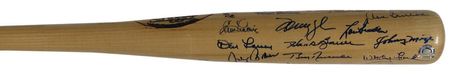 Lot #1470 NY Yankees and Dodgers Greats Baseball Bat - Image 4