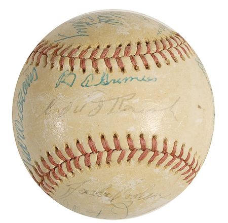 Lot #1289 Baseball Hall of Famers Baseball - Image 2