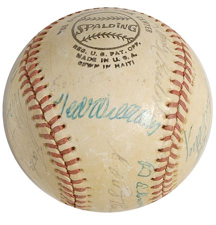 Lot #1289 Baseball Hall of Famers Baseball - Image 3