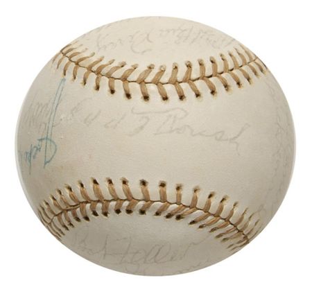 Lot #1290 Baseball Hall of Famers Baseball - Image 2