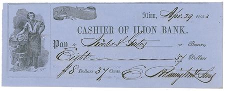 Lot #349 Eliphalet and Samuel Remington Checks - Image 2