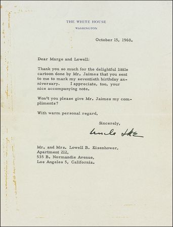Lot #39 Dwight D. Eisenhower: Remarkably rare