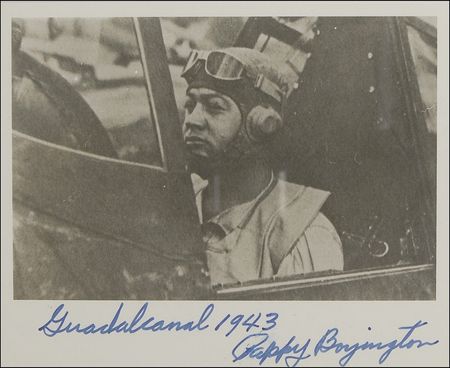 Lot #396 Pappy Boyington and Mike Kawato Signed Photographs - Image 2