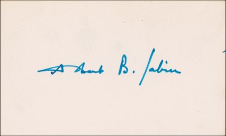 Lot #353 Jonas Salk and Albert Sabin Signatures - Image 2