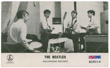 Lot #788 Beatles: Fantastic first issue 1962 Parlophone photo card signed by the ?Fab Four? - Image 2