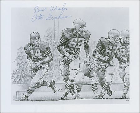 Lot #1366 Football Hall of Fame Quarterbacks Signed Photographs - Image 2