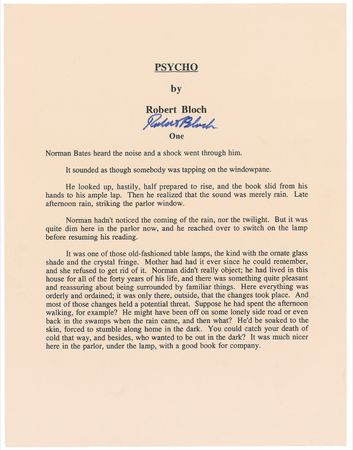 Lot #651 Robert Bloch Souvenir Typescripts - Image 2