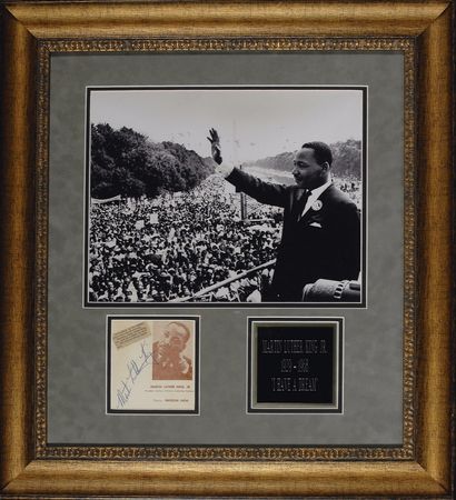 Lot #305 Martin Luther King, Jr Signature - Image 1