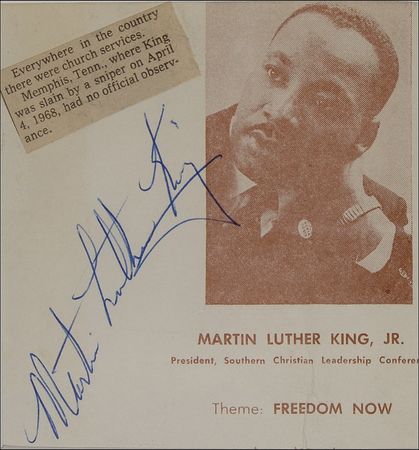 Lot #305 Martin Luther King, Jr Signature - Image 2