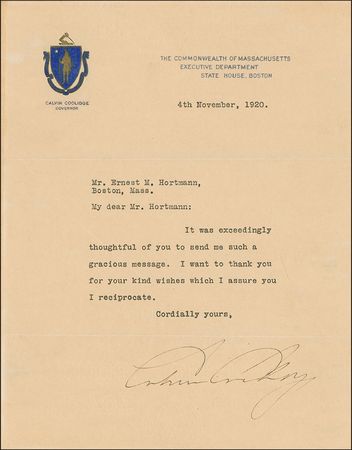 Lot #33 Calvin Coolidge - Image 2