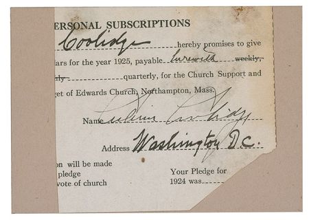 Lot #34 Calvin Coolidge Signed Document