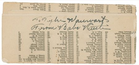 Lot #1504 Babe Ruth: Ruth’s bold greeting as a dinner guest - Image 1