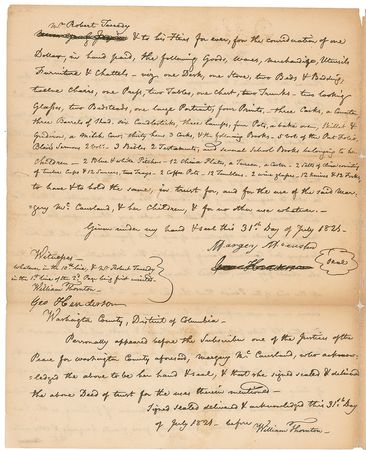 Lot #370 William Thornton: Remarkably rare signature from the Architect of the US Capitol - Image 2