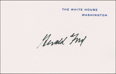 Lot #55 Gerald and Betty Ford Mock White House Cards - Image 1
