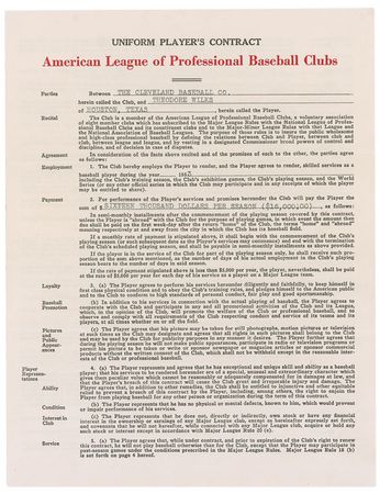 Lot #1394 Hank Greenberg Signed Document - Image 1
