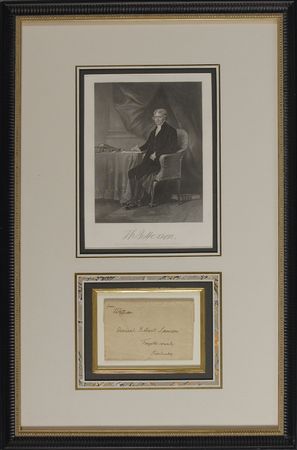 Lot #78 Thomas Jefferson: Choice Jefferson free frank to a Revolutionary War general - Image 1