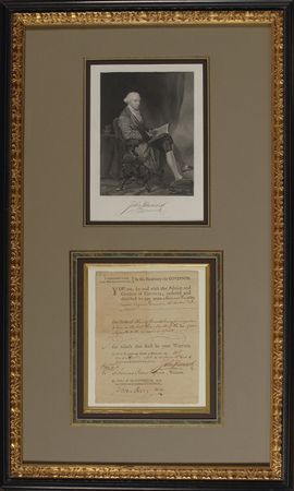 Lot #270 John Hancock: In a seldom-seen high-level document, Hancock pays long overdue wages to a now-retired Continental Army Chief of Engineers who was wounded at Bunker Hill - Image 1