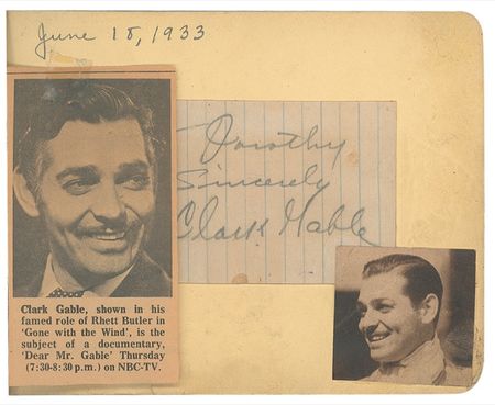 Lot #994 Autograph Album: Over 70 celebrities captured in California in the 30s and 40s, including Cooper, Rogers, Louis and Baer - Image 1