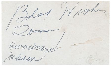 Lot #1418 Tommy ?Hurricane? Jackson - Image 1
