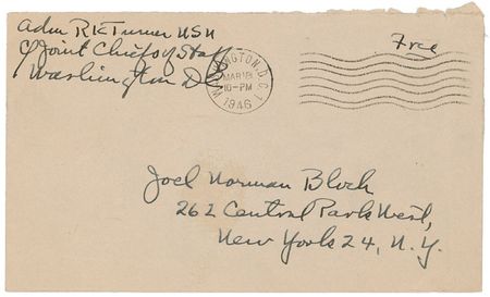 Lot #459 Richmond K. Turner - Image 1