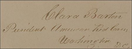 Lot #185 Clara Barton: “Clara Barton, President American Red Cross” - Image 2