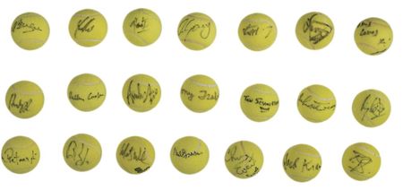 Lot #1535 Tennis: Grand Slam Champions: Over six dozen balls signed by legends of the court, including McEnroe, Connors, Borg, Federer, and Nadal - Image 3