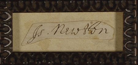 Lot #324 Isaac Newton: Virtually nonexistent Isaac Newton signature - Image 1