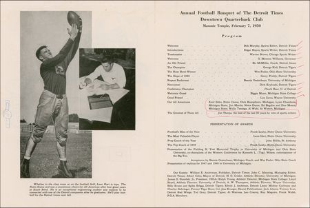 Lot #1536 Jim Thorpe: The greatest athlete of the 20th century attends a 1950 football banquet - Image 3