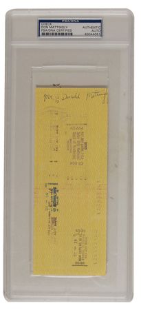 Lot #1458 Don Mattingly: Mattingly endorsed Single-A baseball payroll check from 1979 - Image 2