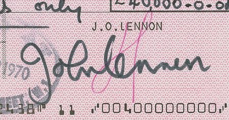 Lot #720 Beatles: John Lennon: Incredibly rare Lennon personal check from 1970 - Image 3