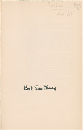 Lot #592 Carl Sandburg - Image 1