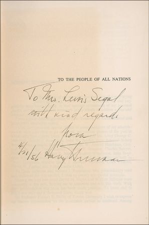 Lot #131 Harry S. Truman Book - Image 1