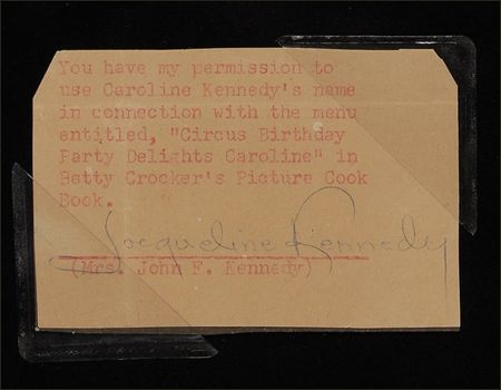 Lot #66 Jacqueline Kennedy: ?You have my permission to use Caroline Kennedy?s name in...Betty Crocker?s Picture Cook Book? - Image 2