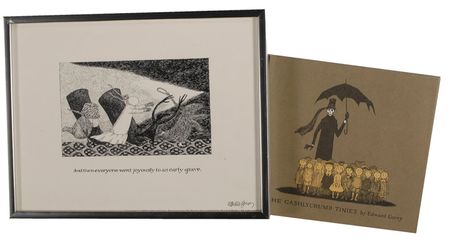 Lot #546 Edward Gorey Book and Print - Image 1