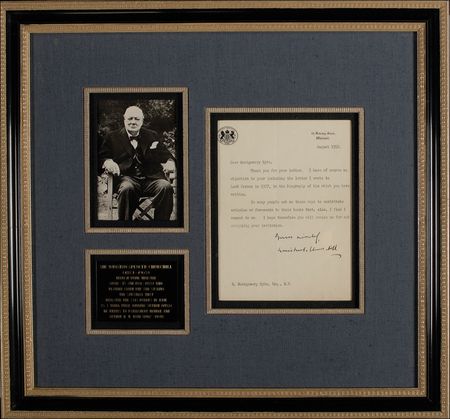 Lot #169 Winston Churchill: Churchill grants permission for the publication of his letter to a prominent Irish politician: ?I have of course no objection to your including the letter I wrote to Lord Carson in 1927? - Image 1
