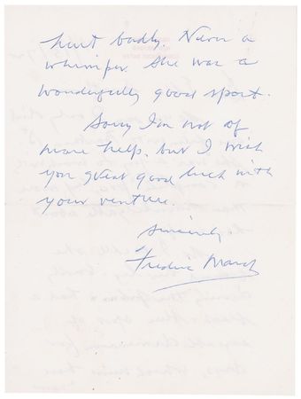 Lot #1154 Fredric March: High praise for Stanwyck: ? She was a joy to work with, a complete ?pro? and more than knowledgeable about her craft? - Image 2