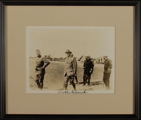 Lot #110 Franklin D. Roosevelt: Dignified portrait as FDR walks alongside his military brass - Image 2