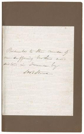 Lot #602 Harriet Beecher Stowe: Stowe’s message of support to “our suffering brothers and sisters in Jamaica” - Image 2