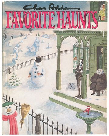 Lot #620 Charles Addams: Signed first edition of Addams’ ‘Favorite Haunts’ with an original sketch - Image 1