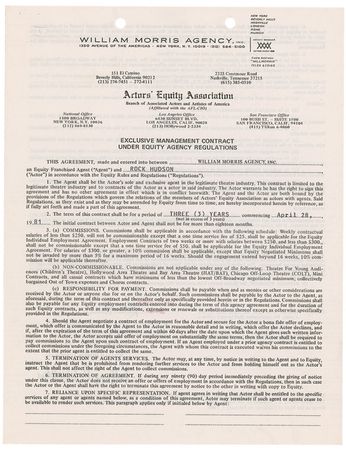 Lot #1116 Rock Hudson Signed Document - Image 1