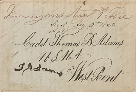 Lot #3 John Adams: An aged John Adams sends an 1825 letter to his West Point cadet grandson - Image 2
