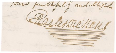 Lot #539. Charles Dickens Signature