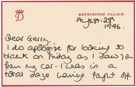 Lot #183 Diana: Foreshadowing her tragic flight from paparazzi: