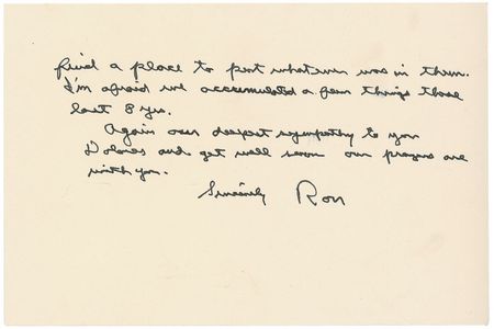 Lot #97 Ronald Reagan: Moving from Pennsylvania Ave: ?I?m afraid we accumulated a few things those last 8 years? - Image 2