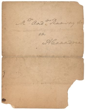 Lot #147 George Washington: ?General Washington? invites a member of an elite Virginia family to celebrate his granddaughter?s 1799 wedding - Image 1