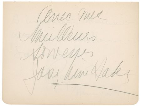 Lot #971 Autograph Album: Bogie, Bacall, and Rocky Marciano in a well-traveled album - Image 3