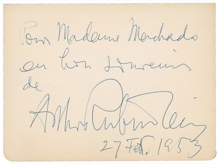 Lot #971 Autograph Album: Bogie, Bacall, and Rocky Marciano in a well-traveled album - Image 4
